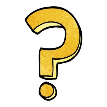 Cartoon doodle question mark Stock Illustration