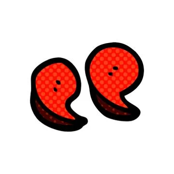 Cartoon doodle quotation marks Stock Illustration