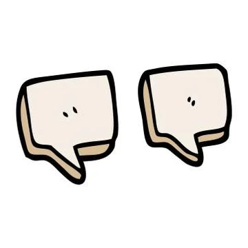 Cartoon doodle quotation marks Stock Illustration