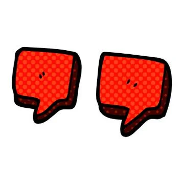 Cartoon doodle quotation marks Stock Illustration