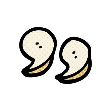 Cartoon doodle quotation marks Stock Illustration
