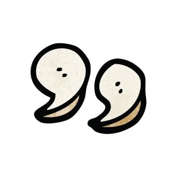 Cartoon doodle quotation marks Stock Illustration