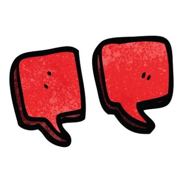 Cartoon doodle quotation marks Stock Illustration