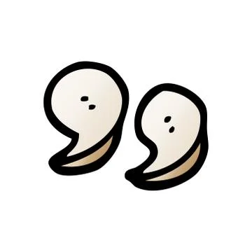 Cartoon doodle quotation marks Stock Illustration