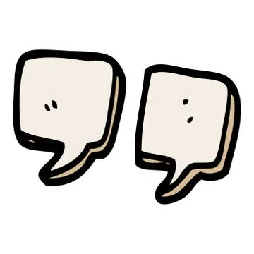 Cartoon doodle quotation marks Stock Illustration