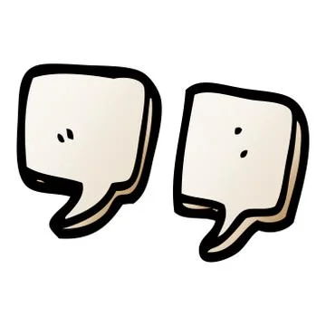 Cartoon doodle quotation marks Stock Illustration
