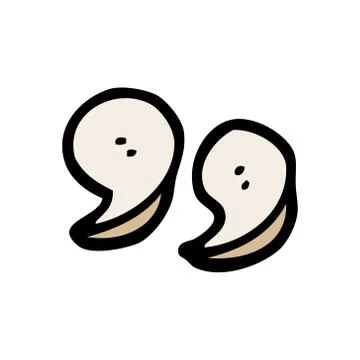 Cartoon doodle quotation marks Stock Illustration
