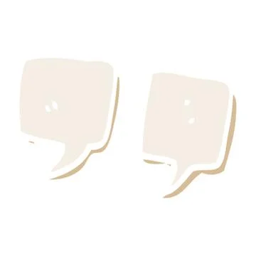 Cartoon doodle quotation marks Stock Illustration