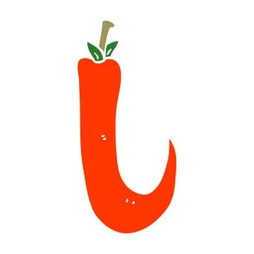 Cartoon doodle red hot chilli pepper Stock Illustration