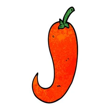 Cartoon doodle red hot chilli pepper Stock Illustration