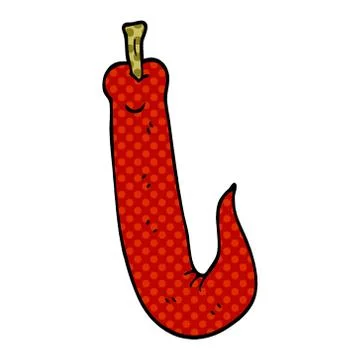 Cartoon doodle red hot chilli pepper Stock Illustration