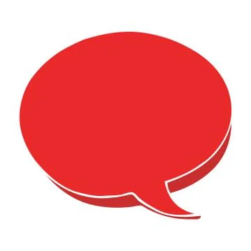 Cartoon doodle red speech bubble Illustrazione stock