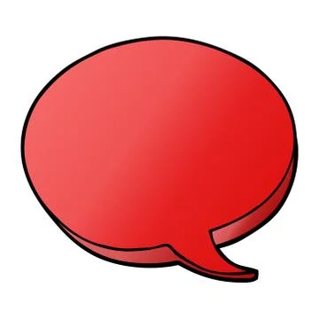Cartoon doodle red speech bubble Illustrazione stock
