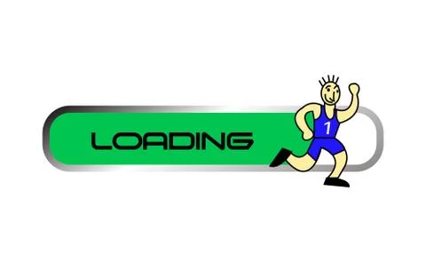 Cartoon doodle runner loading concept Stock Illustration