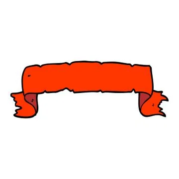 Cartoon doodle scroll banner Stock Illustration