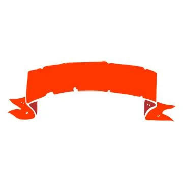 Cartoon doodle scroll banner Stock Illustration