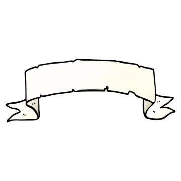 Cartoon doodle scroll banner Stock Illustration