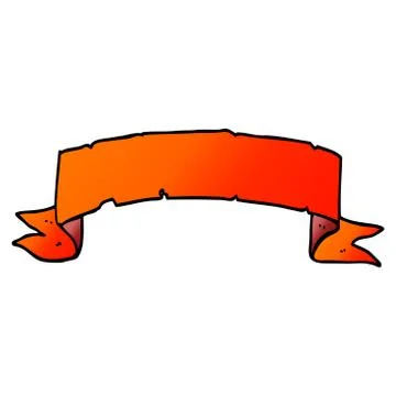 Cartoon doodle scroll banner Stock Illustration