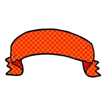 Cartoon doodle scroll banner Stock Illustration
