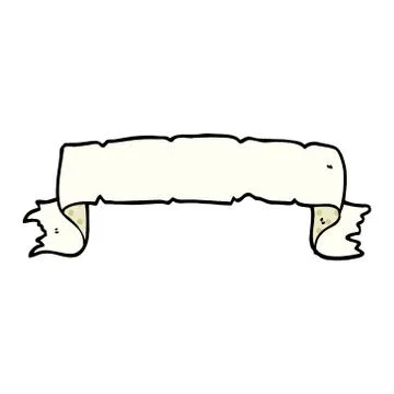 Cartoon doodle scroll banner Stock Illustration