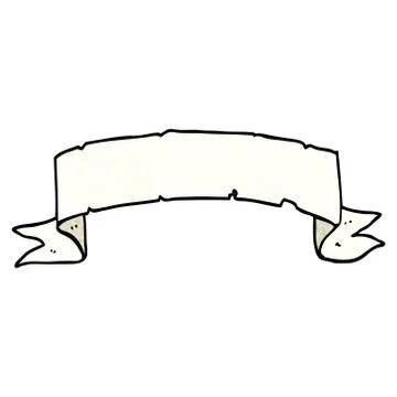 Cartoon doodle scroll banner Stock Illustration