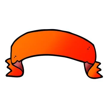 Cartoon doodle scroll banner Stock Illustration