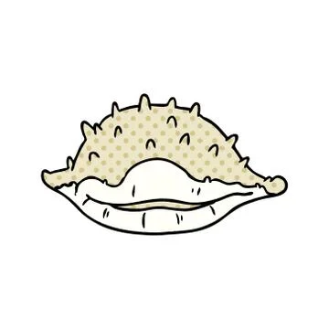Cartoon doodle of a sea shell Illustration