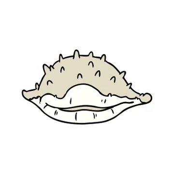 Cartoon doodle of a sea shell Illustrazione stock