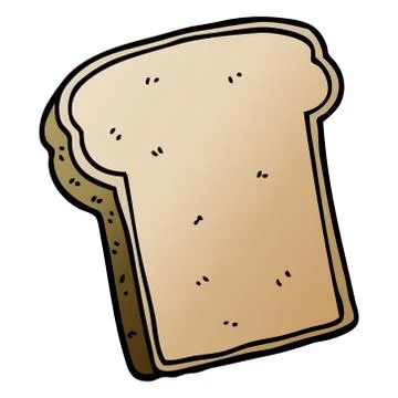 Cartoon doodle slice of bread イラスト素材