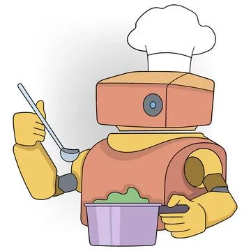 Cartoon doodle of the sophistication of artificial intelligence in the future Ilustración de archivo