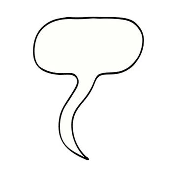 Cartoon doodle speech bubble Illustrazione stock