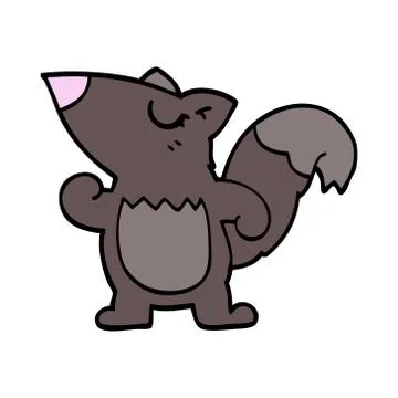 Cartoon doodle squirrel Stock Illustration