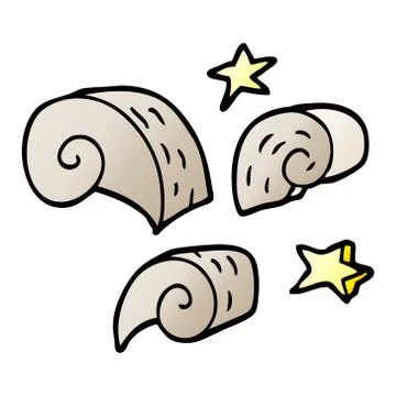 Cartoon doodle swirl decorative elements Stock Illustration