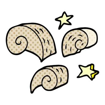 Cartoon doodle swirl decorative elements Stock Illustration