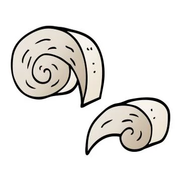 Cartoon doodle swirl decorative elements Stock Illustration