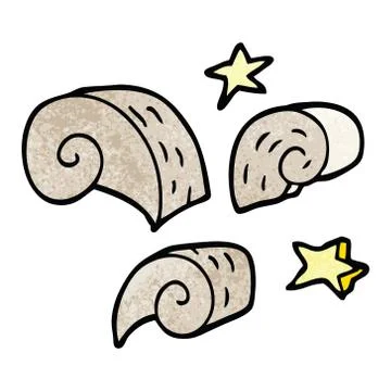 Cartoon doodle swirl decorative elements Stock Illustration