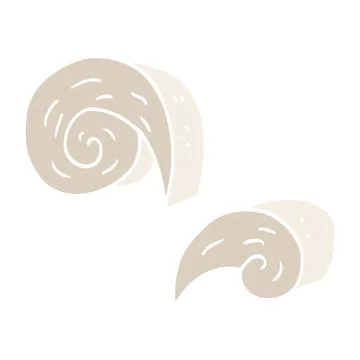 Cartoon doodle swirl decorative elements Stock Illustration