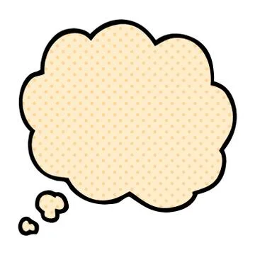 Cartoon doodle thought bubble Stock Illustration