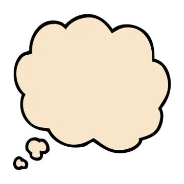 Cartoon doodle thought bubble Stock Illustration