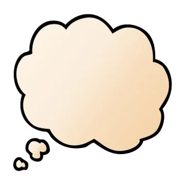 Cartoon doodle thought bubble Stock Illustration