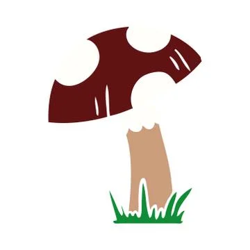 Cartoon doodle of a toad stool Stock Illustration