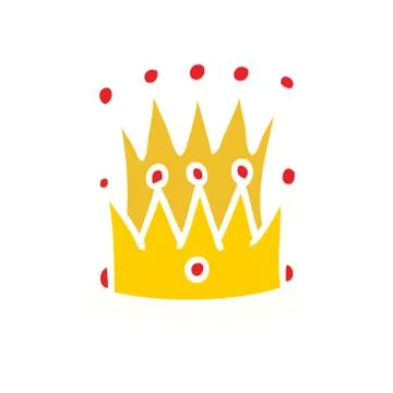 Cartoon doodle of two crowns Stock Illustration