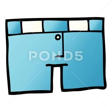Cartoon doodle underwear Stock Illustration
