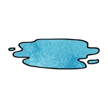 Cartoon doodle wet puddle Stock Illustration