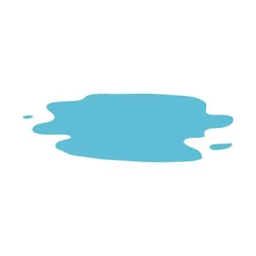 Cartoon doodle wet puddle Stock Illustration