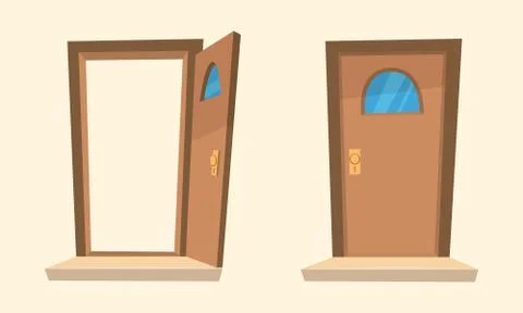 The Cartoon Doors Stock Illustration