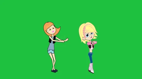 Cartoon Double Dance:  Looping Video stock 35729496