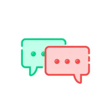 Cartoon double speech bubble icon Stock Illustration