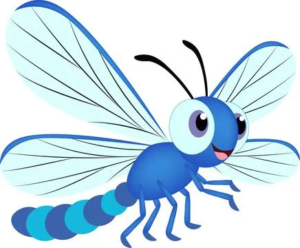 Cartoon Dragonfly Vector Illustration Stock Illustration