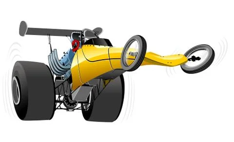 Cartoon dragster Stock Illustration
